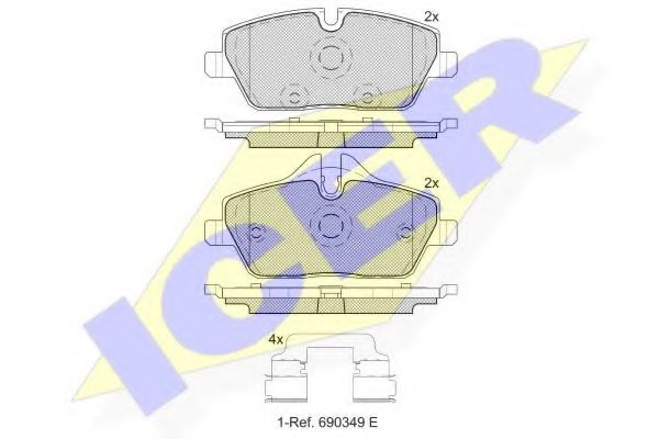 181662-200 ICER Brake System Brake Pad Set, disc brake