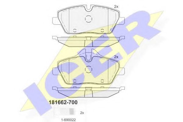 181662-700 ICER Brake System Brake Pad Set, disc brake