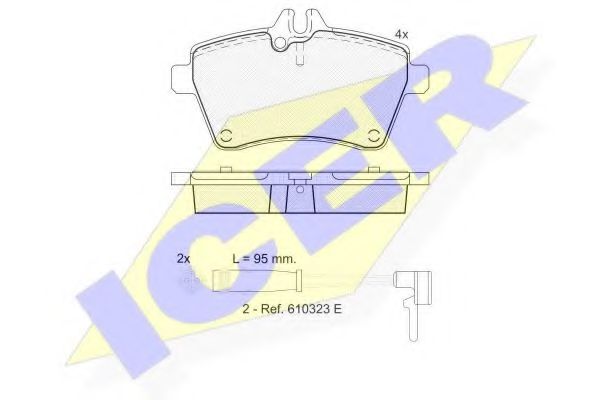 181678 ICER Brake Pad Set, disc brake