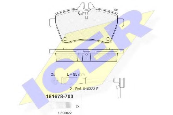 181678-700 ICER Brake System Brake Pad Set, disc brake