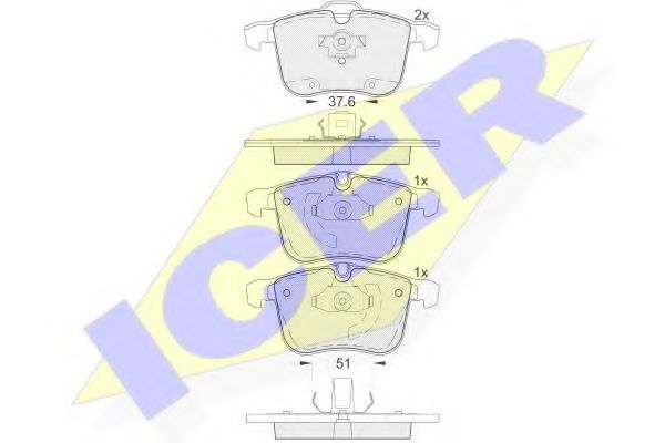 181681 ICER Brake Pad Set, disc brake