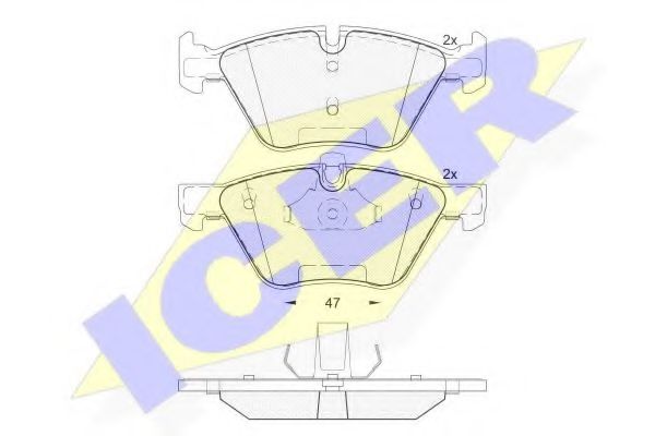 181683-203 ICER Brake Pad Set, disc brake