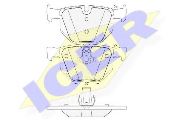 181684 ICER Brake System Brake Pad Set, disc brake