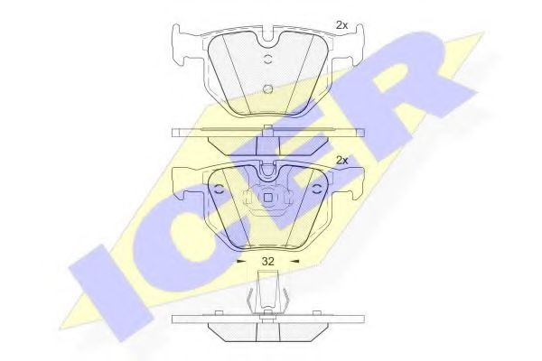 181685-202 ICER Brake System Brake Pad Set, disc brake