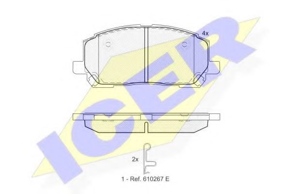 181705 ICER Brake Pad Set, disc brake