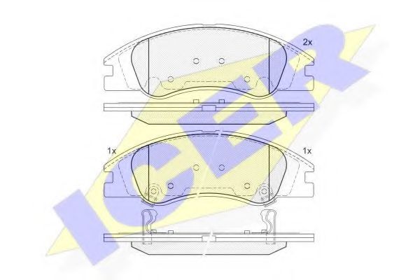 181708 ICER Brake Pad Set, disc brake