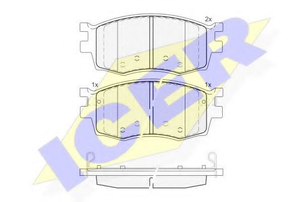181711 ICER Brake System Brake Pad Set, disc brake