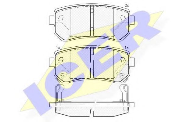 181712 ICER Brake Pad Set, disc brake