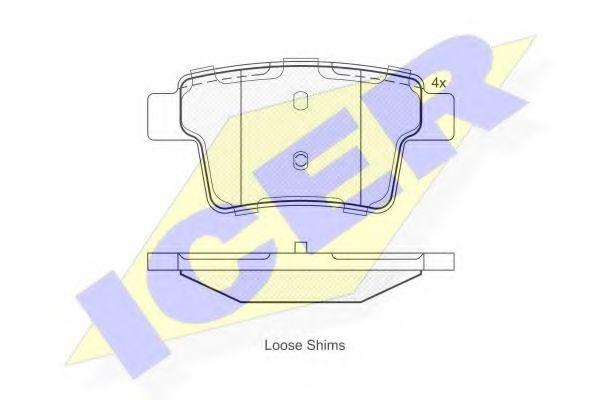 181722 ICER Brake Pad Set, disc brake