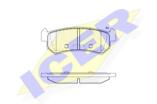 181727 ICER Brake Pad Set, disc brake