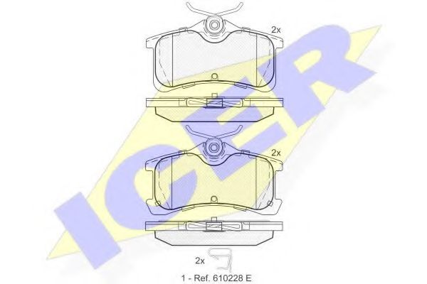 181728 ICER Brake Pad Set, disc brake