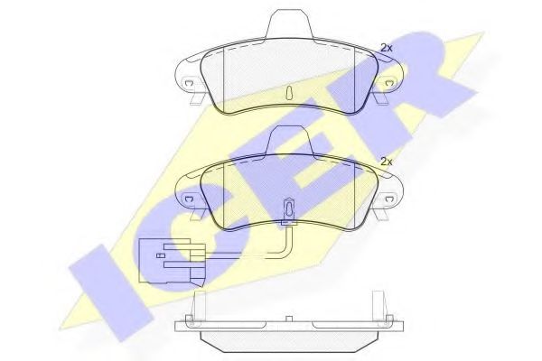 181735 ICER Brake System Brake Pad Set, disc brake