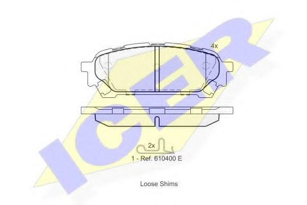 181737 ICER Brake System Brake Pad Set, disc brake
