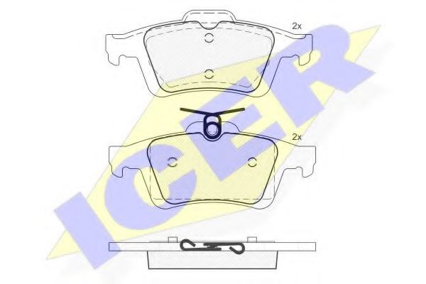 181744 ICER Brake System Brake Pad Set, disc brake