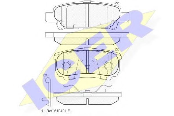181746 ICER Brake System Brake Pad Set, disc brake