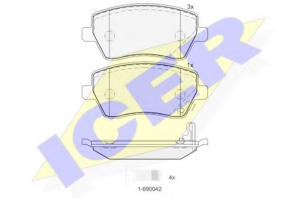 181748 ICER Brake Pad Set, disc brake