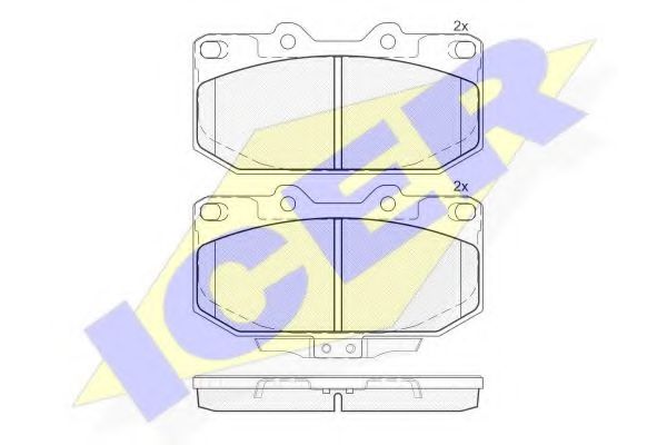 181755 ICER Brake Pad Set, disc brake