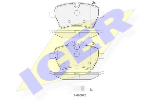 181756 ICER Brake Pad Set, disc brake