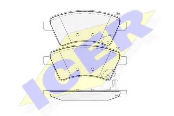 181758 ICER Brake System Brake Pad Set, disc brake