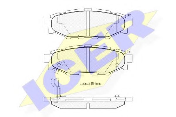 181759 ICER Brake System Brake Pad Set, disc brake