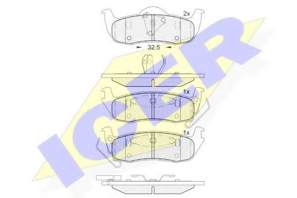 181766 ICER Brake Pad Set, disc brake
