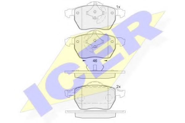 181767 ICER Brake Pad Set, disc brake