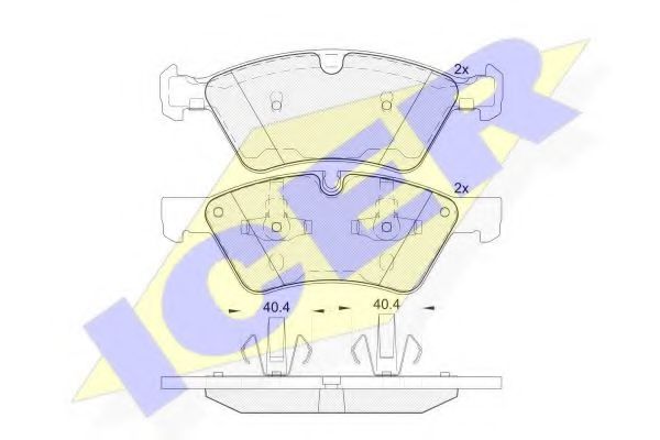 181771 ICER Brake Pad Set, disc brake