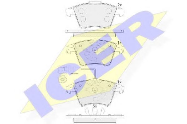 181779 ICER Brake System Brake Pad Set, disc brake