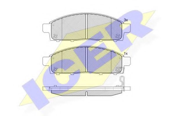 181784 ICER Brake System Brake Pad Set, disc brake