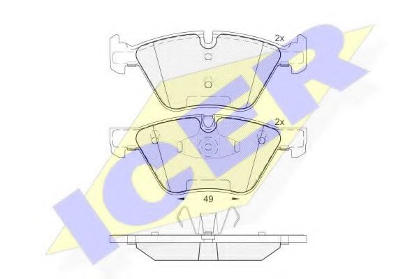 181795 ICER Brake Pad Set, disc brake