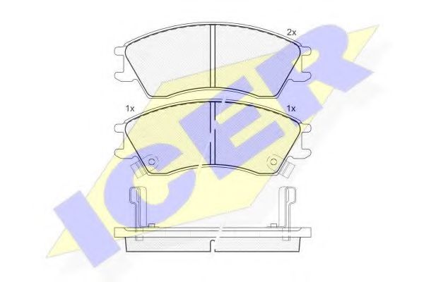 181797 ICER Brake Pad Set, disc brake