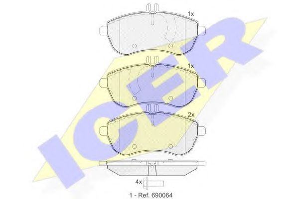 181821 ICER Brake Pad Set, disc brake