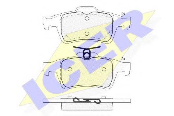 181825 ICER Brake System Brake Pad Set, disc brake