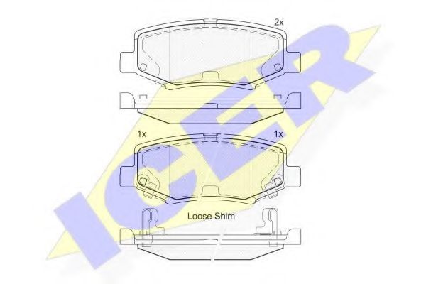 181909-203 ICER Brake System Brake Pad Set, disc brake