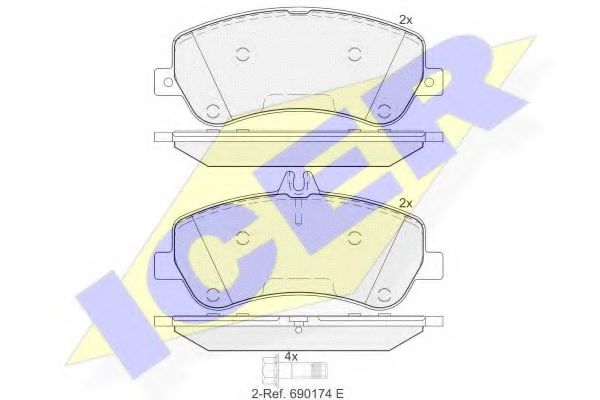 181917 ICER Brake Pad Set, disc brake