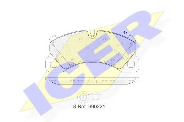 181921 ICER Brake Pad Set, disc brake