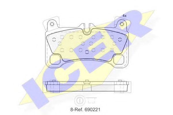 181922 ICER Brake System Brake Pad Set, disc brake