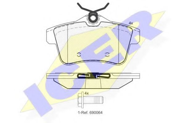 181928 ICER Brake Pad Set, disc brake