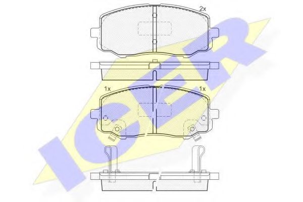181937 ICER Brake System Brake Pad Set, disc brake