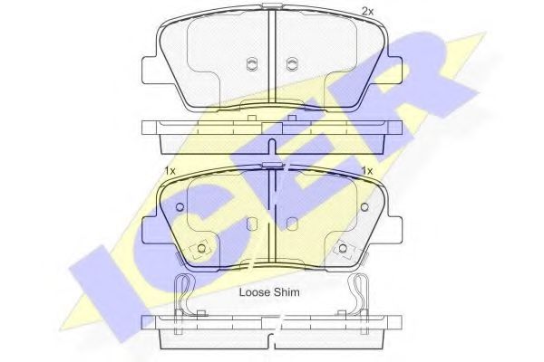 181954 ICER Brake System Brake Pad Set, disc brake