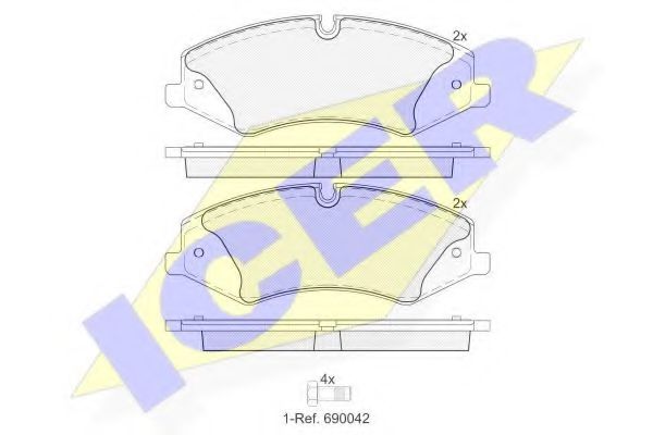 181957 ICER Brake Pad Set, disc brake