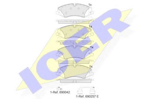 181957-203 ICER Brake Pad Set, disc brake