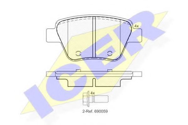 181967 ICER Brake Pad Set, disc brake