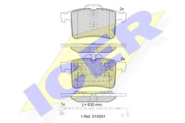 181981-202 ICER Brake Pad Set, disc brake