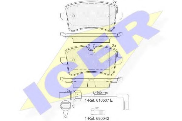 181986 ICER Brake System Brake Pad Set, disc brake