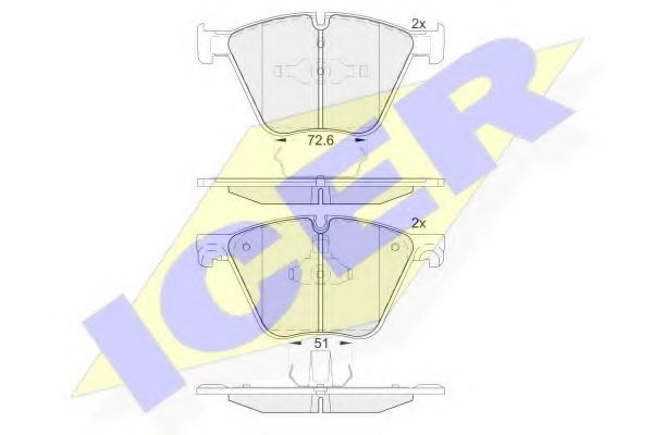 181992 ICER Brake Pad Set, disc brake