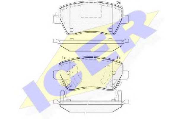 182019 ICER Brake System Brake Pad Set, disc brake