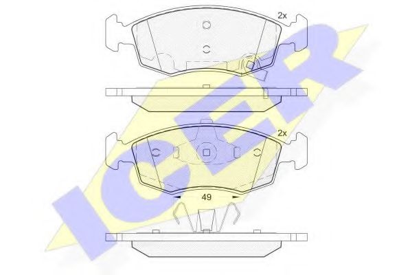 182032 ICER Brake Pad Set, disc brake