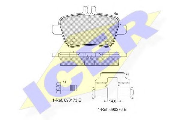 182039 ICER Brake System Brake Pad Set, disc brake