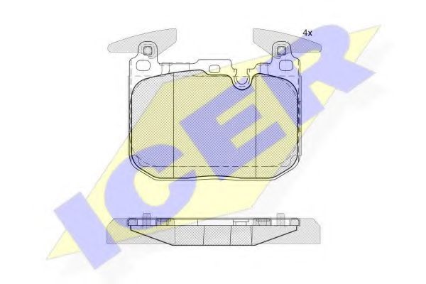 182093-200 ICER Brake Pad Set, disc brake
